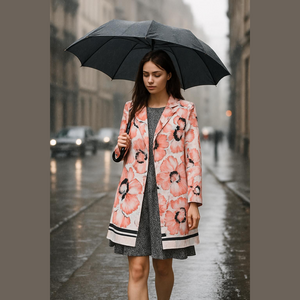 Alfani Pink Floral Spring Jacket Size Large